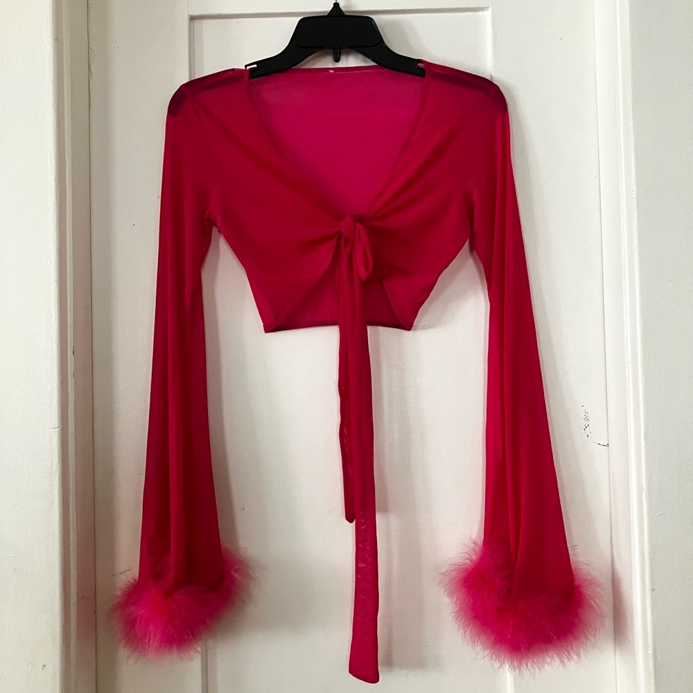 I Heart Raves Hot Pink Crop Top